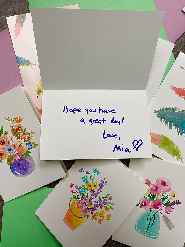 Volunteer senior service cards donate give community 3 cards