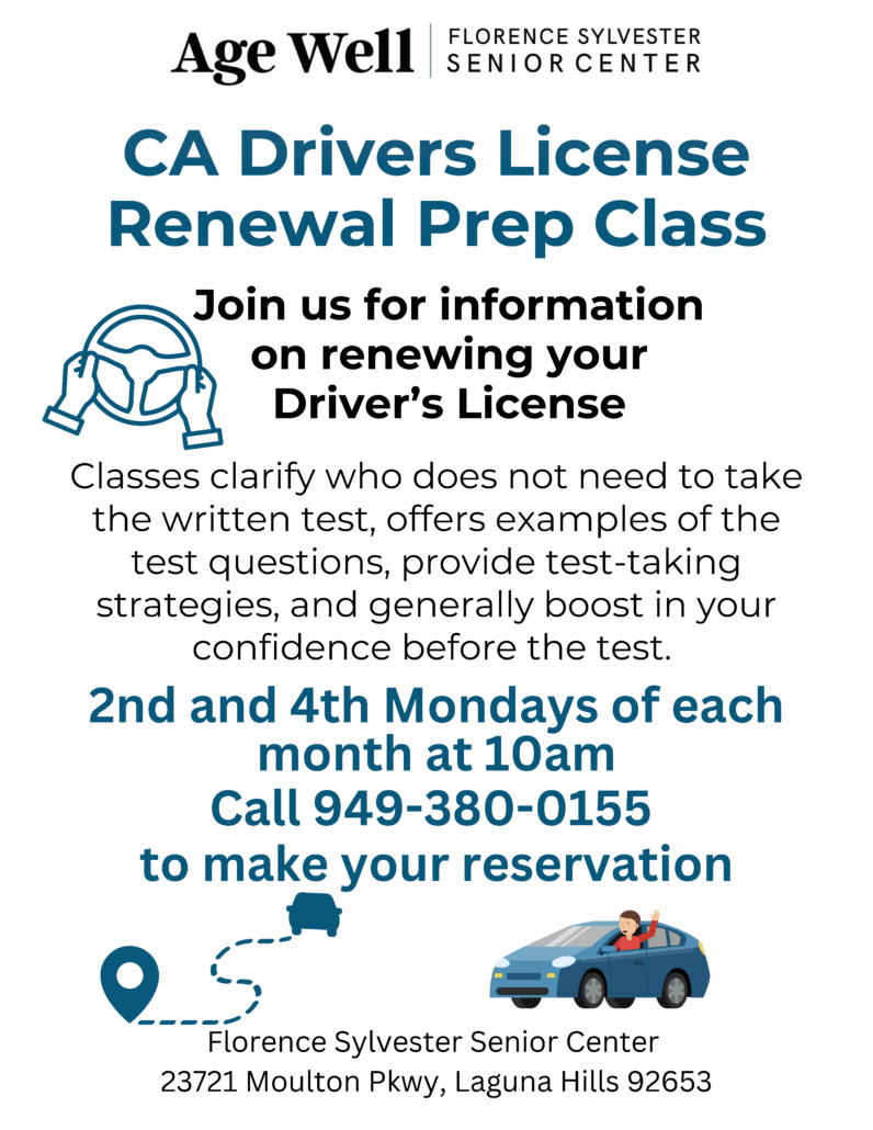 Cuac License Example Florence Sylvester Senior Center | Laguna Hills Programs