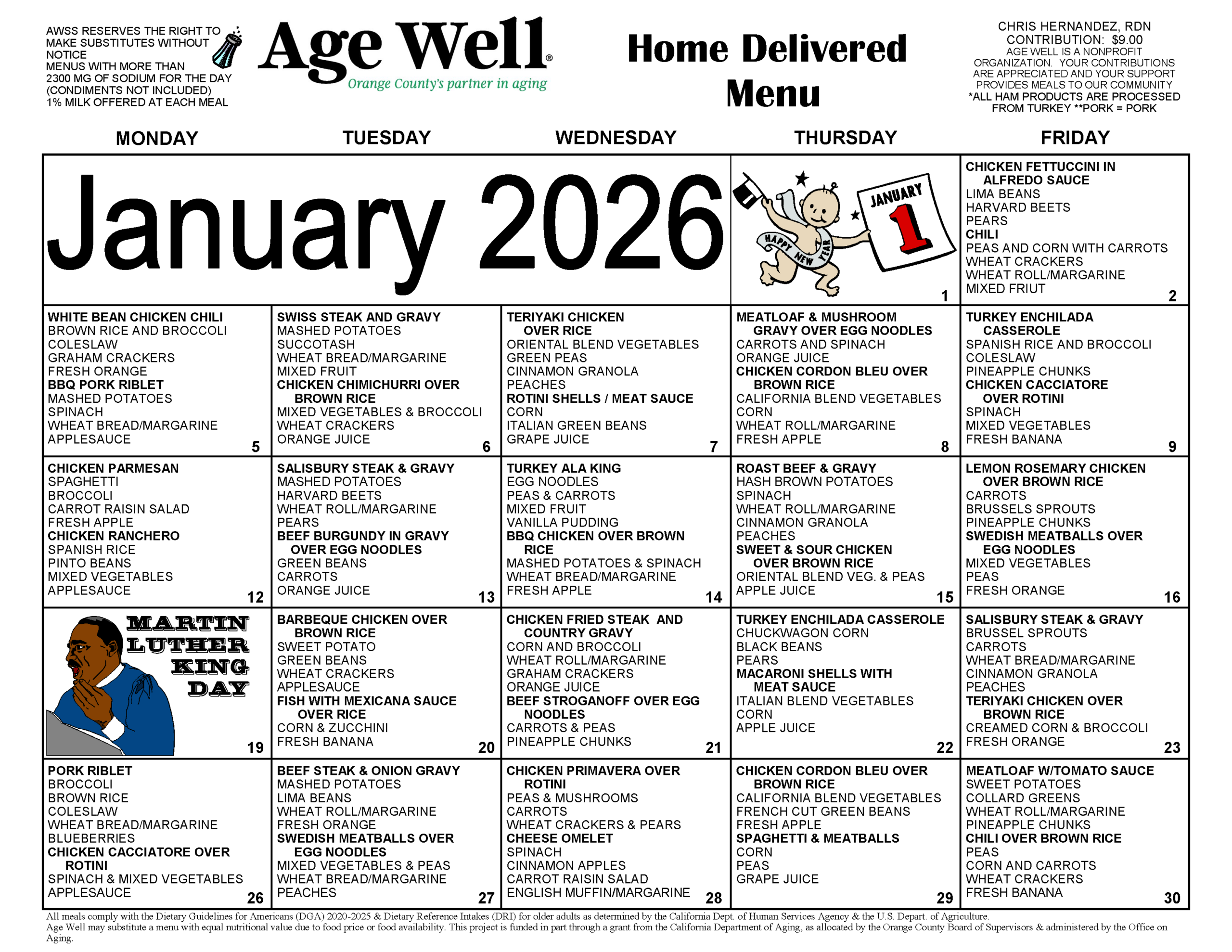 Age Well Meals on Wheels HDM Menu January 2026_Page 1