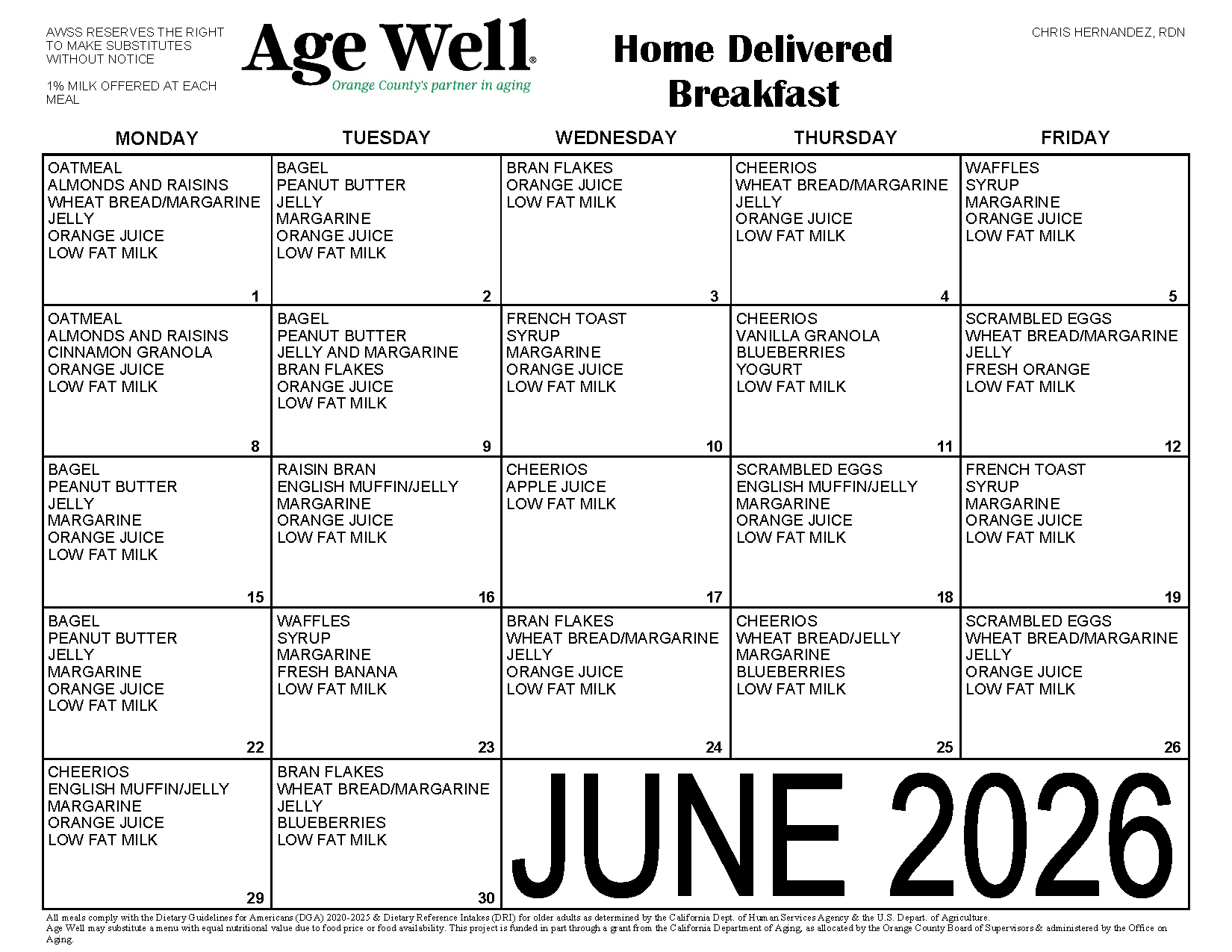 Age Well Meals on Wheels HDM Menu June 2026_Page_2
